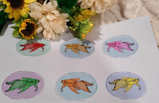 "Bubble Fish"  | Vinyl Sticker Sheet |