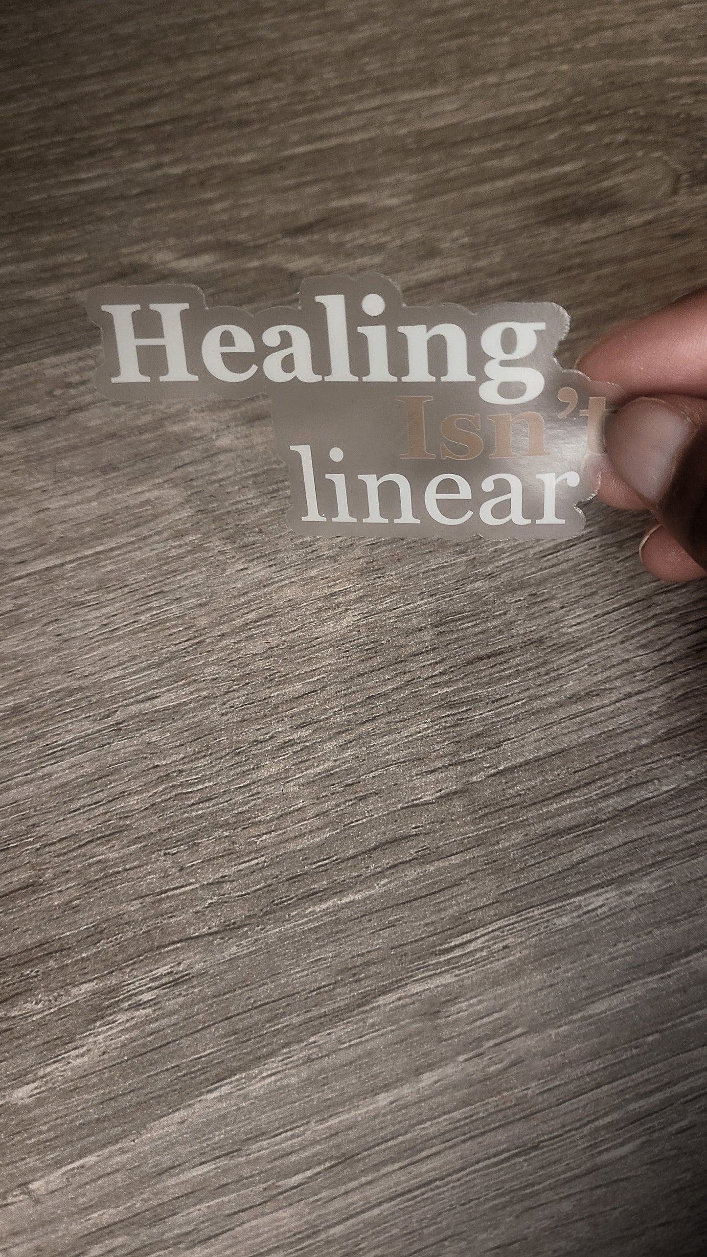 Healing Isn't Linear | Vinyl Clear Stickers |